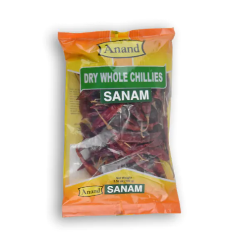 ANAND Dry Whole Chillies Sanam 3.52 OZ